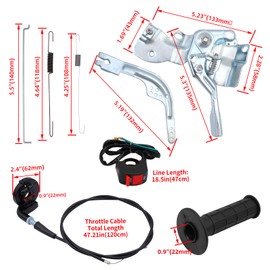 Throttle Linkage Control Assembly Compatible for Baja Warrior Massimo MB200 Predator 212 196cc Coleman CT200U BT200X CT200U-EX B200R KT196 Motorcycle Parts