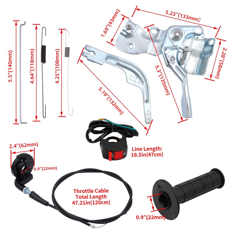 Throttle Linkage Control Assembly Compatible for Baja Warrior Massimo MB200