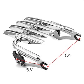 Dasen Stealth Luggage Rack Detachable Compatible with Harley Touring Road King Electra Glide Road Glide Street Glide 2009-2025 Chrome