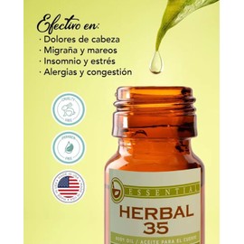 L'eudine LEUDINE Herbal 35 Potente mezcla de aceites esenciales, aromaterapia y bienestar