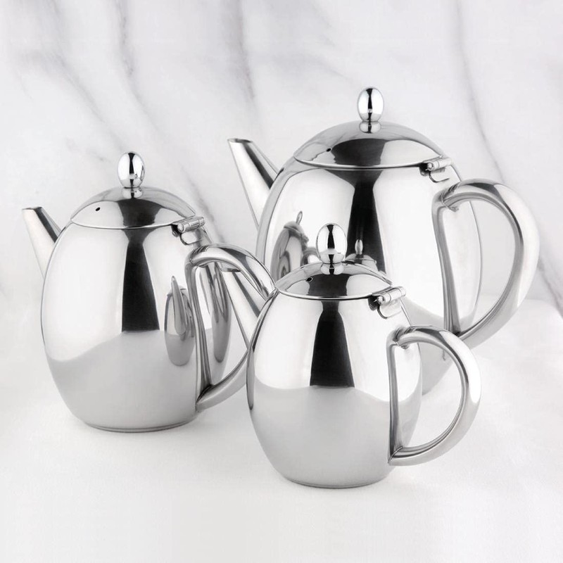 Olympia Richmond Teapot Stainless Steel 500Ml - Stainless Steel -