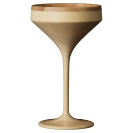 RIVERET RV-111W Rivet Vessel Cocktail Glass Martini 120ml Bamboo Dishwasher Safe White