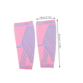 BUGUUYO 2pcs Calf Compression Sleeves for Running Sports Supportive Footless Socks for Pink Lightweight Breathable for Men Women Fit for Basketball Gym Fitness Activities