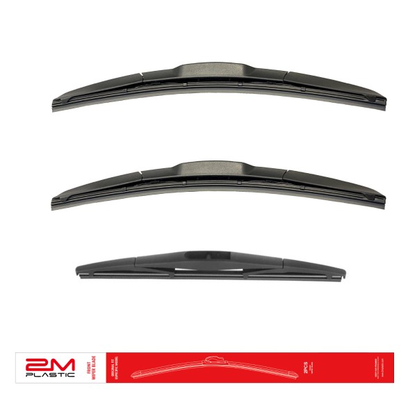 2MPLASTIC Front and Rear Windshield Wiper Blade For Toyota COROLLA