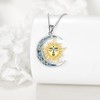 ONEFINITY Sun and Moon Necklace 925 Sterling Silver Moon Pendant