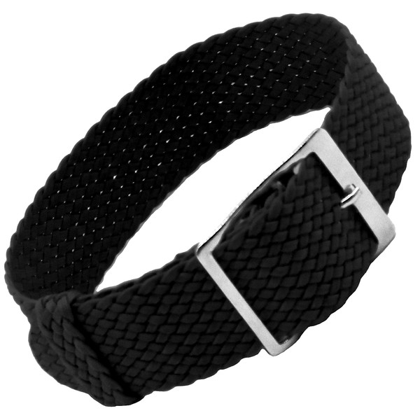 Eichmüller Perlon Textile Ribbon - Ribbon (20mm - Silver, Black),