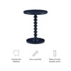 Powell Navy Blue Tarkin Round Turned Spindle Pedestal Side Accent