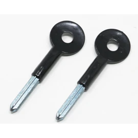 fiXte Universal Zinc Plated Bolt Key Security Rack Door Star Key Lock for Doors and Windows 80mm Key Length 30mm (Pack of 2)