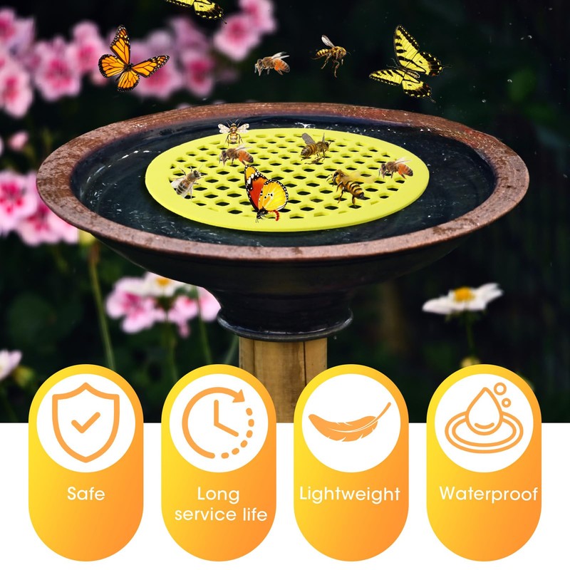 4 Pcs EVA Floating Bee Island, Bee Watering Station for