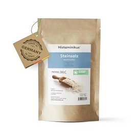 Histaminikus Rock salt, uniodized salt (1000 g), low histamine, pure and without additives, gluten-free and suitable for histamine intolerance as well as for nutritionists
