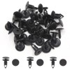 uxcell 20Pcs Black Car Plastic Rivets Weatherstrip Fender Fastener Clip