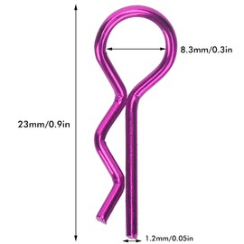 10Pcs 8.3MM RC Car Shell Clip Universal RC Body Clips R?Shape Metal Body Clips Pins for 1/5 1/6 1/8 1/10 RC Car(Purple) Rc Car Model Accessory
