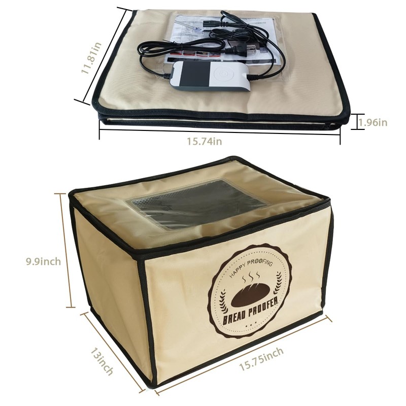 Versatile Dough Proofer Warming Box Adjustable Temperature Timer Control Bread