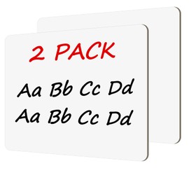 2 PC Small White Board Dry Erase Classroom Pack Boards 9" x12”Personal Whiteboards for Students Teachers Lapboards