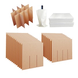 IRWORHDR 4 Sets Dish Packing Kit,Glass Packing Kits,Glass Divider Kits For Moving with 50 pcs Foam Pouches Fits in 16x12x12 Inch Box for Packing Shipping(Box Not Included)