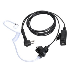 Earpieces for Motorola Walkie Talkies with Mic 2 Pin Acoustic Tube Headset and PPT for CP200 GP2000 XU1100 PRO1150 MU12 (1 Pack)