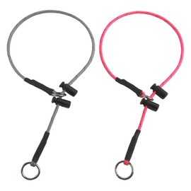 No Pull Dog Collar Training Collars 22 Inch 42mm 1000LB Thin Prong Collar with 2 Adjustable Stoppers Reflective Sturdy Small Mediun Large Dogs Martingale Collars (Pink & Light Gray)