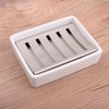 IMEEA Ceramic Soap Dish Holder SUS304 Stainless Steel Double Layer