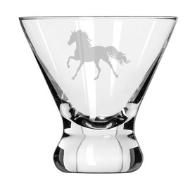 MIP 8 oz Stemless Martini Cocktail Glass Cosmopolitan Margarita Horse