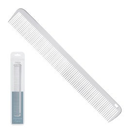 THEN Beauty Comb, Smooth Finish, Stainless Steel Cut Comb, Champagne Silver, Stainless Steel Comb, No Static Electricity, Will Not Break, Rust Resistant, Unisex, Self-Cut, Everyday Use, For Hair Care, Professional Specifications, Hairdresser, Salon, Barber, Hairdresser