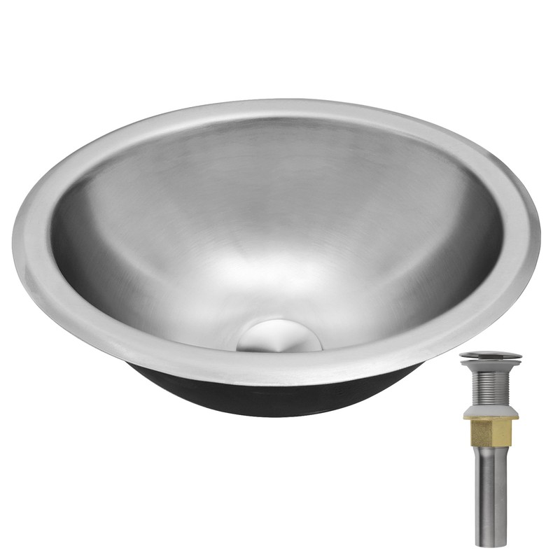 LQS Oval Stainless Steel RV Sink, 13.39" x 10.63" Small