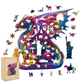 Wooden Puzzles,Succulent World Jigsaw Puzzles,Unique Shaped Wooden Puzzle for Adults and Kids,Hoilday Gift,Family Game,Laser Cut,Sublimation Puzzle:_200PCS Dolphin