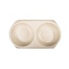 Bamboo Bowls Bamboo Eco-Friendly, Non-Slip Durable Cream Double Pet Bowl,