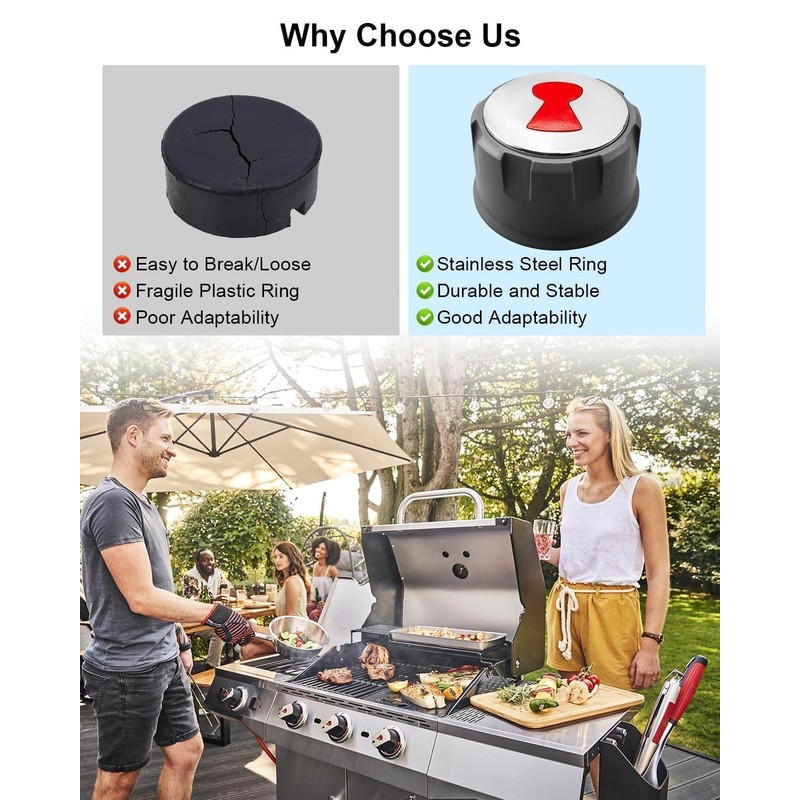 Upgrade 69892 Gas Control Knob Compatible with Weber Spirit 200