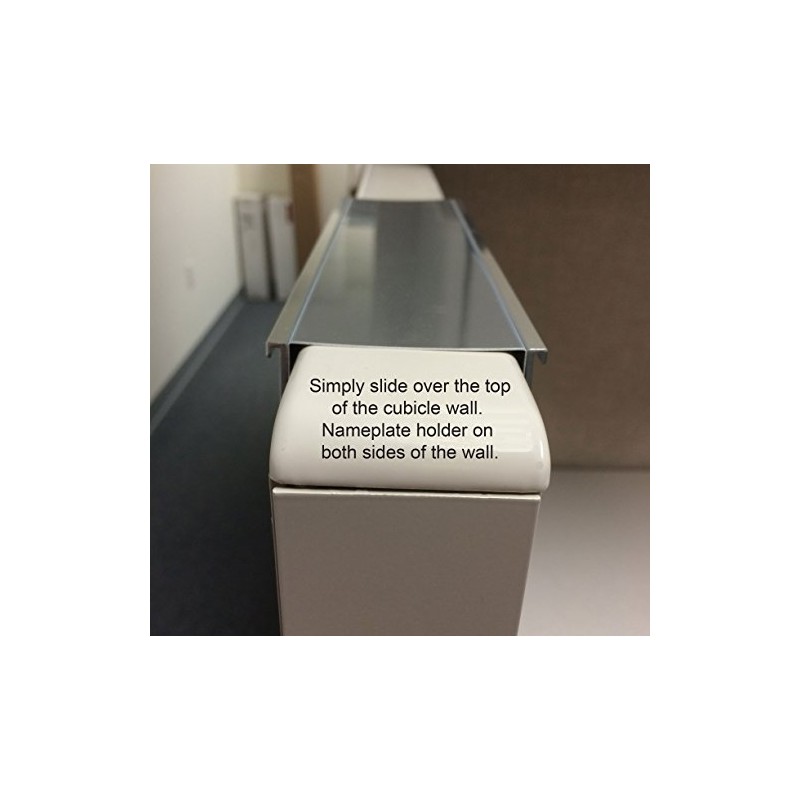 Cubicle Nameplate Holders - Two Sided (10" x 2" x