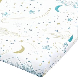 Nest Designs Toddler Pillow with Bamboo Viscose Pillowcase - Stars White, Medium (Silk)