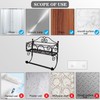 Adhesive Paper Towel Holder with Shelf, Wall Mount, 12in Black