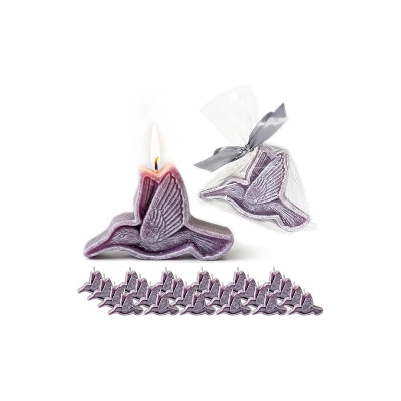 Velas colibrí aromáticas Gardenia y Lavanda – Pack 24 para