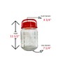 C&H Solutions 5L (1.32 Gallon) Glass Jar With Lid Wide