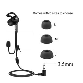 MIMIRACLE 2 Pack Referee Headset, Right-Ear in Ear HiFi Earphone Earpiece Fit for V6 V4 FBIM Football Soccer Coach Intercom
