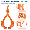 GarveeLife Log Lifting Tongs 28 Inch 4 Claw, Log Grapple