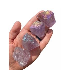 Raw Angel Aura Amethyst Crystal, Natural Angel Aura Amethyst from Brazil - 1" to 1.5"