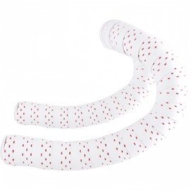 NELboNs Bike Handlebar Tapes Comfortable Anti-Slip Self-Adhesive Road Bicycle Handlebar Tape Damping Sweat Breathable Soft Touch Silicone EVA Foam Tape-2 Rolls,White Red