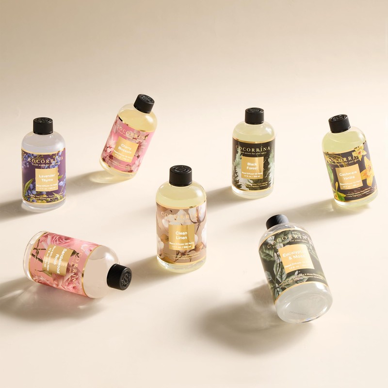 Cocorrína Reed Diffuser Refill Cashmere Vanilla 17oz (500ml) with 8