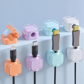 8 Pcs Organizador de Cables Magnéticos, Soporte de Cable Ajustable para Computadora, Mesita de Noche, Coche, Oficina, Clips de Alambre para Gestión de Cables, Accesorio de Escritorio Ideal