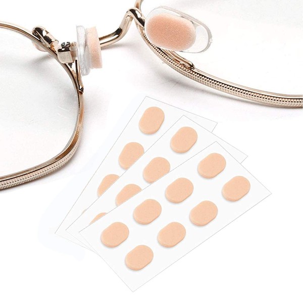 Nose Pads Soft Foam Adhesive Anti-Slip Silicone Eyeglass Nose Pads Stick On for Glasses Eyeglasses Sunglasses 12 Pairs, 1.5mm,Skin Color