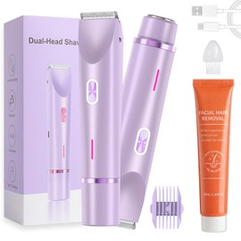 Depiladora Facial 2 En 1 Rasuradora Electrica Mujer | Depiladora Electrica Mujer，Afeitadora Corporal para Mujer,para Bikini Axilas Facial Brazos