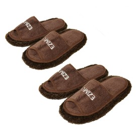 mop slippers for women women microfiber floor cleaning slippers soft and comfortable home slippers.., 2 pairs (coffee*2)