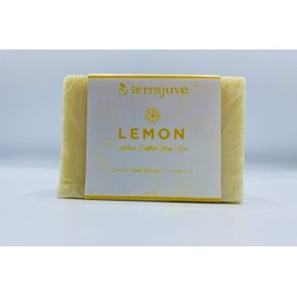 Terrajuve Large Vitamin C Triple Butter Soap - Organic, Hydrating, and Nourishing Citrus Soap Bar for Men and Women (Lemon)