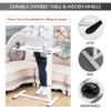 Over Bed Table Pneumatic Adjustable Height Stand Desk with Hidden