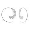 Boma Jewelry Sterling Silver Feather Matte Finish Pull Through Hoop