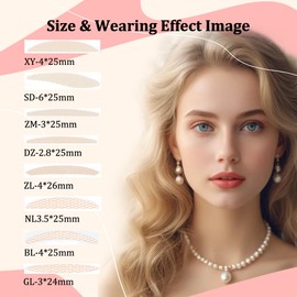 Eyelid Lifter Strips for Hooded Eyes - 1440Pcs - Instant Lifting - Non-Surgical - Invisible - Breathable - Long-Lasting - Double Eyelid Tape - EclatPopu - 1 Styles, DZ