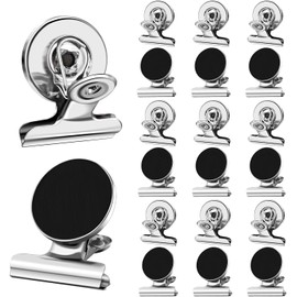 20Pcs Strong Magnetic Clips for Refrigerator, Heavy Duty Fridge Magnets with Powerful Hold - Perfect for Photo Displays, Whiteboard, Home, Office & Classroom