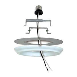 Aspen Creative 21067-12, Recessed Lighting Converter Kit, 8" Diameter, White Plastic Medallion,Set of 2