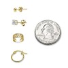 4 Pairs Gold Flash Sterling Silver Unisex Filigree Ear Cuffs,