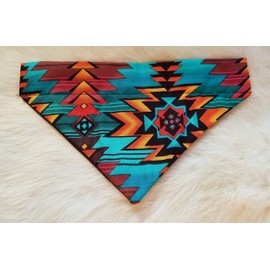 Native American Style Over the Collar Dog Bandana That Slips onto Their Existing Collar Size Small